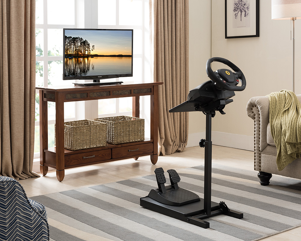 Pro Racer Steering Wheel Stand for use with Thrustmaster, XBox One, Logitech, PS4