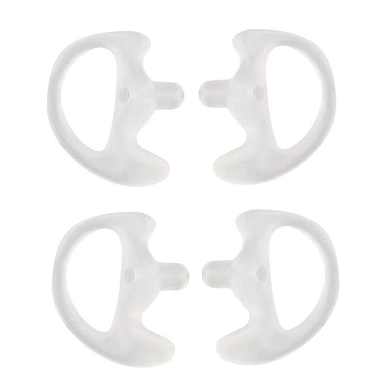 Ear Mold Earmold Earbud for Two Way Raido Earpiece Air Acoustic Coil Tube Audio Insert Kits 2 PairsLarge