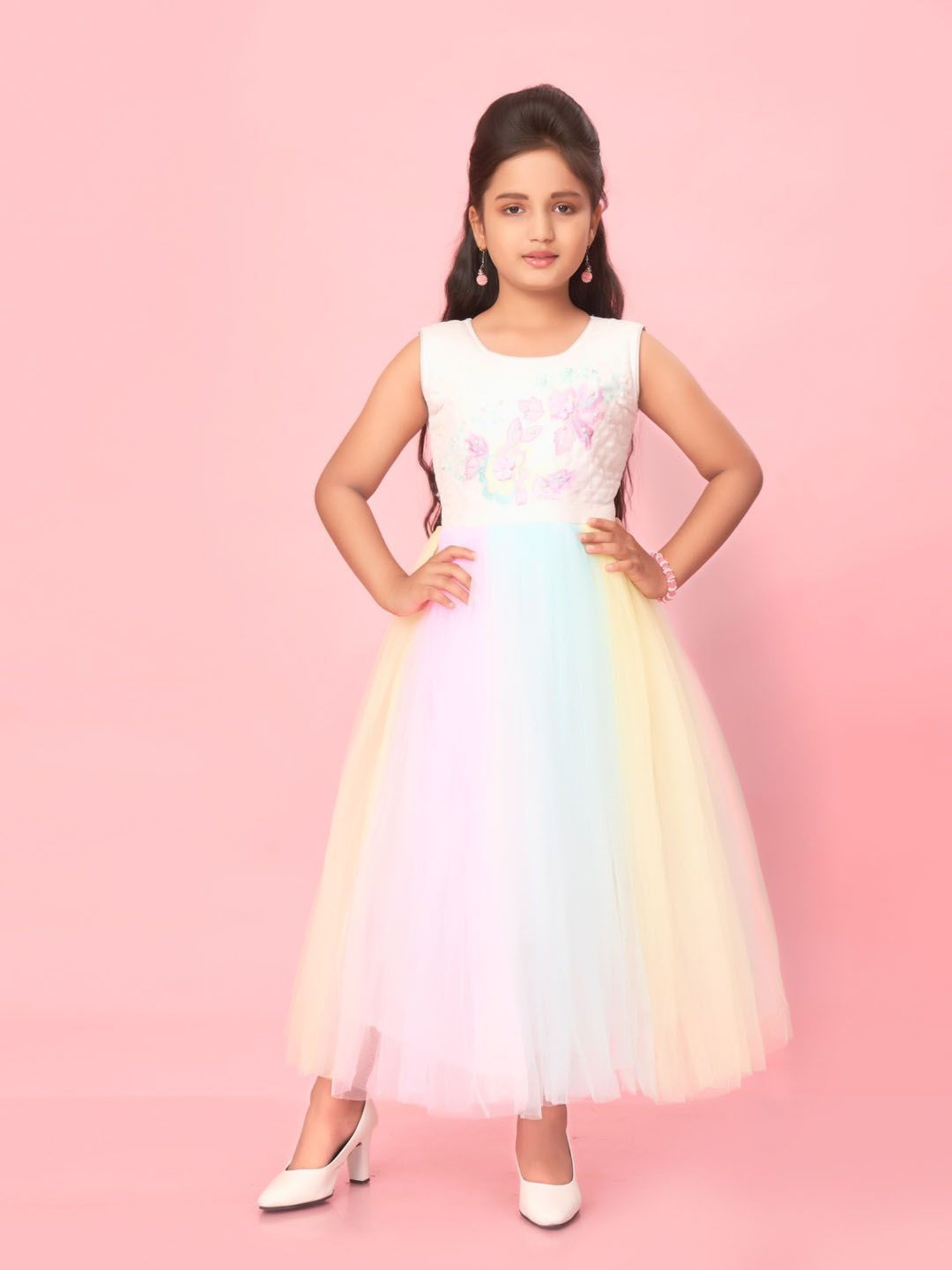Aarika Kids Multicolor Embellished Gown