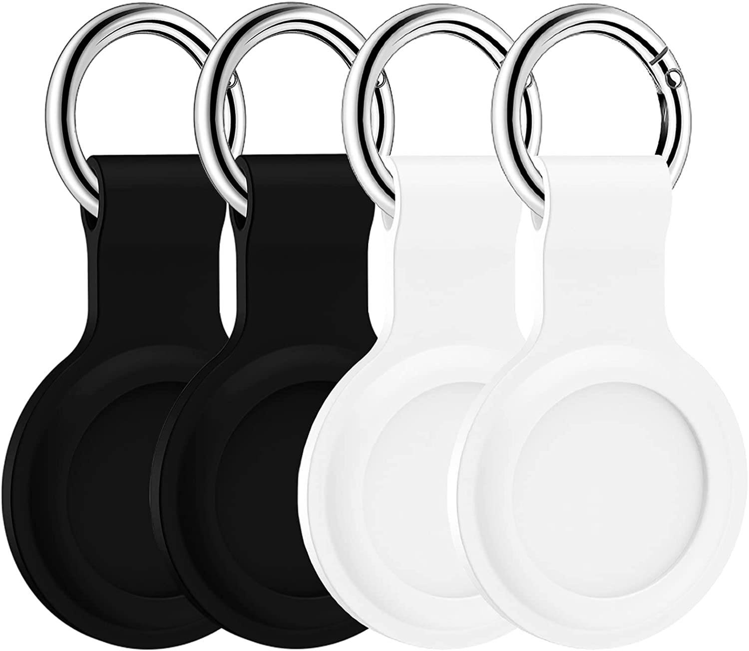 (2 Pack) Kids/Adults Anti-Lost Bracelet for AirTag, iZi Way Soft Silicone Wristband Watch Band Waterproof Protective Case Cover Holder for Apple Air Tag Tracker - Orange/Yellow