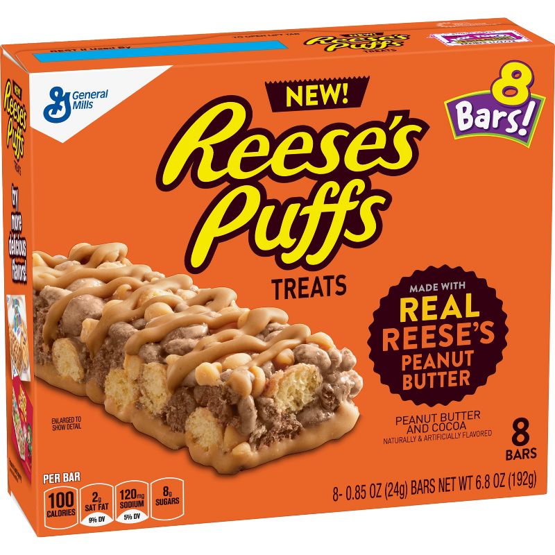 Reese's Puffs Cereal Snack Bars - 8ct