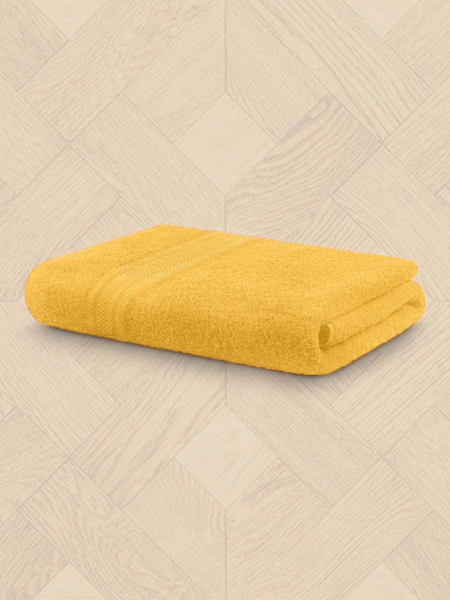 Raymond Home Fresh Yellow 340 GSM Cotton Bath Towel