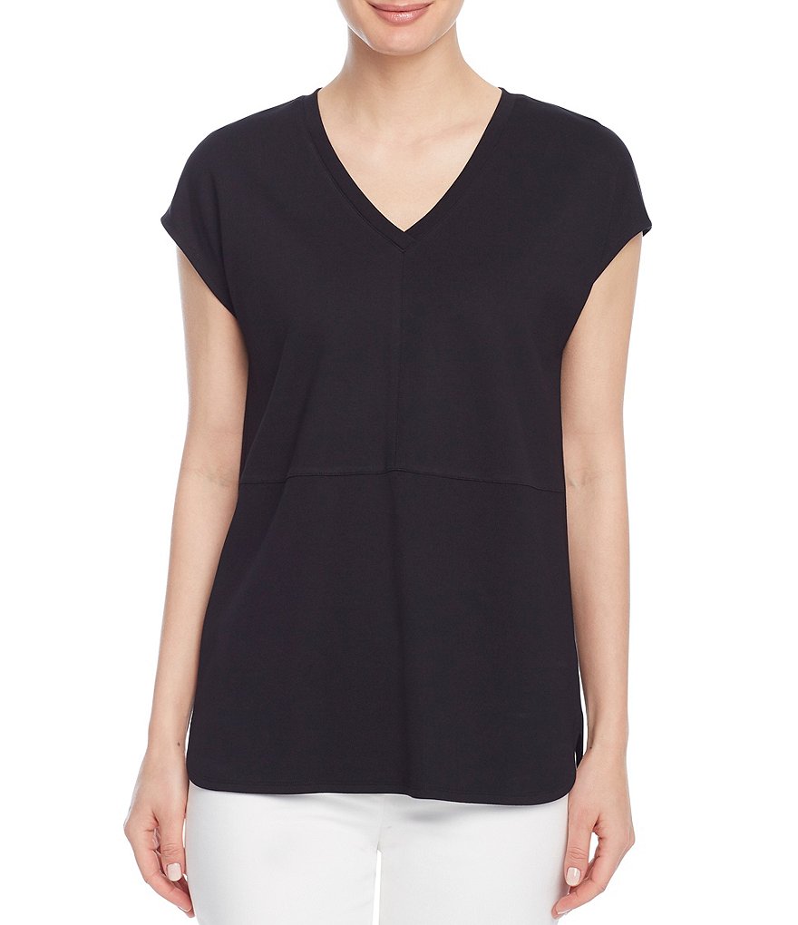 Jones New York V-Neck Knit Dolman Top