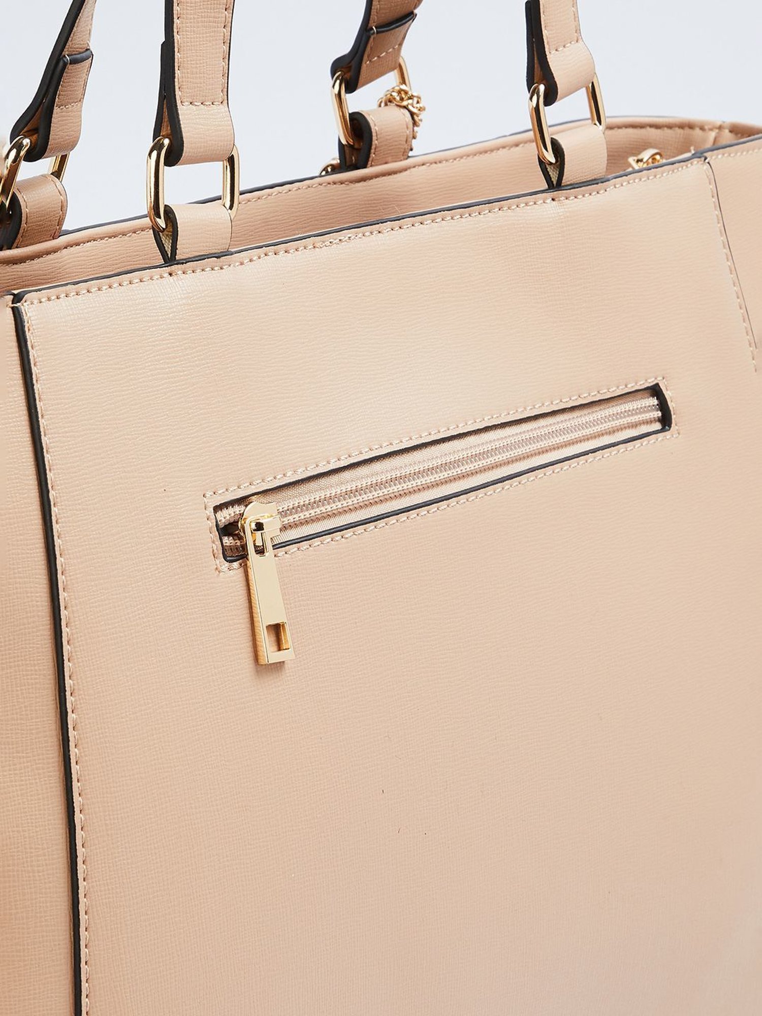 Code by Lifestyle Pink Solid Shoulder Handbag