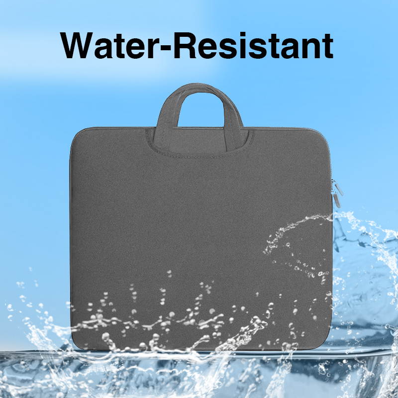 Laptop Sleeve Bag Handbag 15.6 Inch Carrying Case, 360&deg; Protective Computer Bag, Waterproof Shockproof Durable, Gray