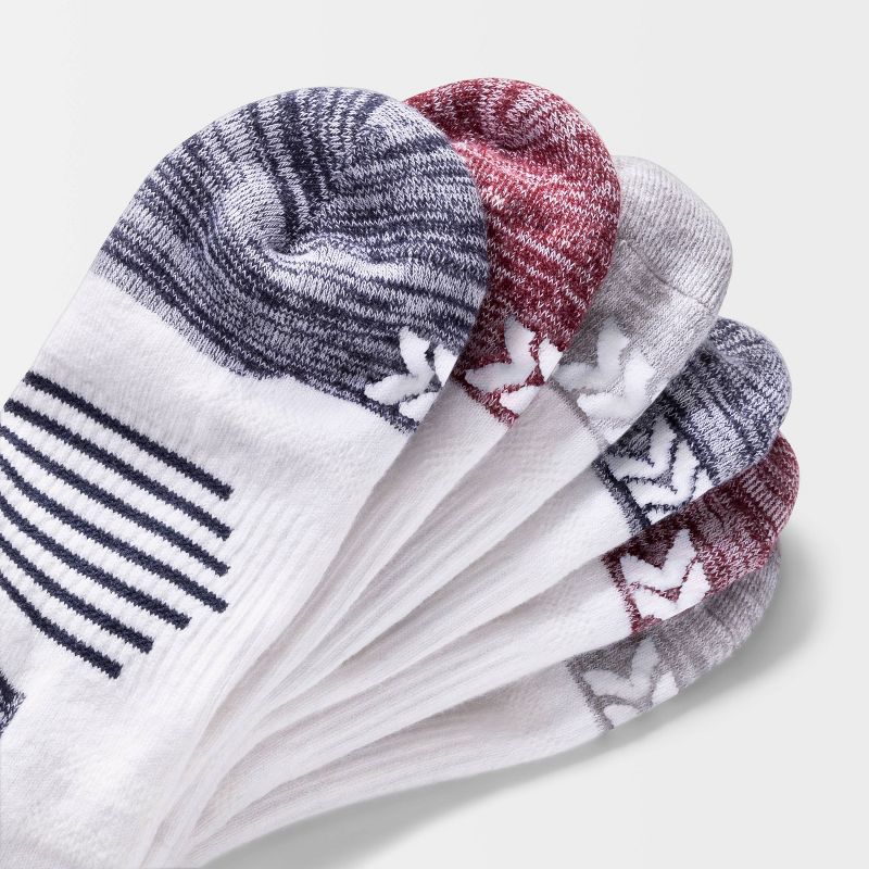 Men's Trackster No Show Socks 6pk - All in Motion™ White 6-12
