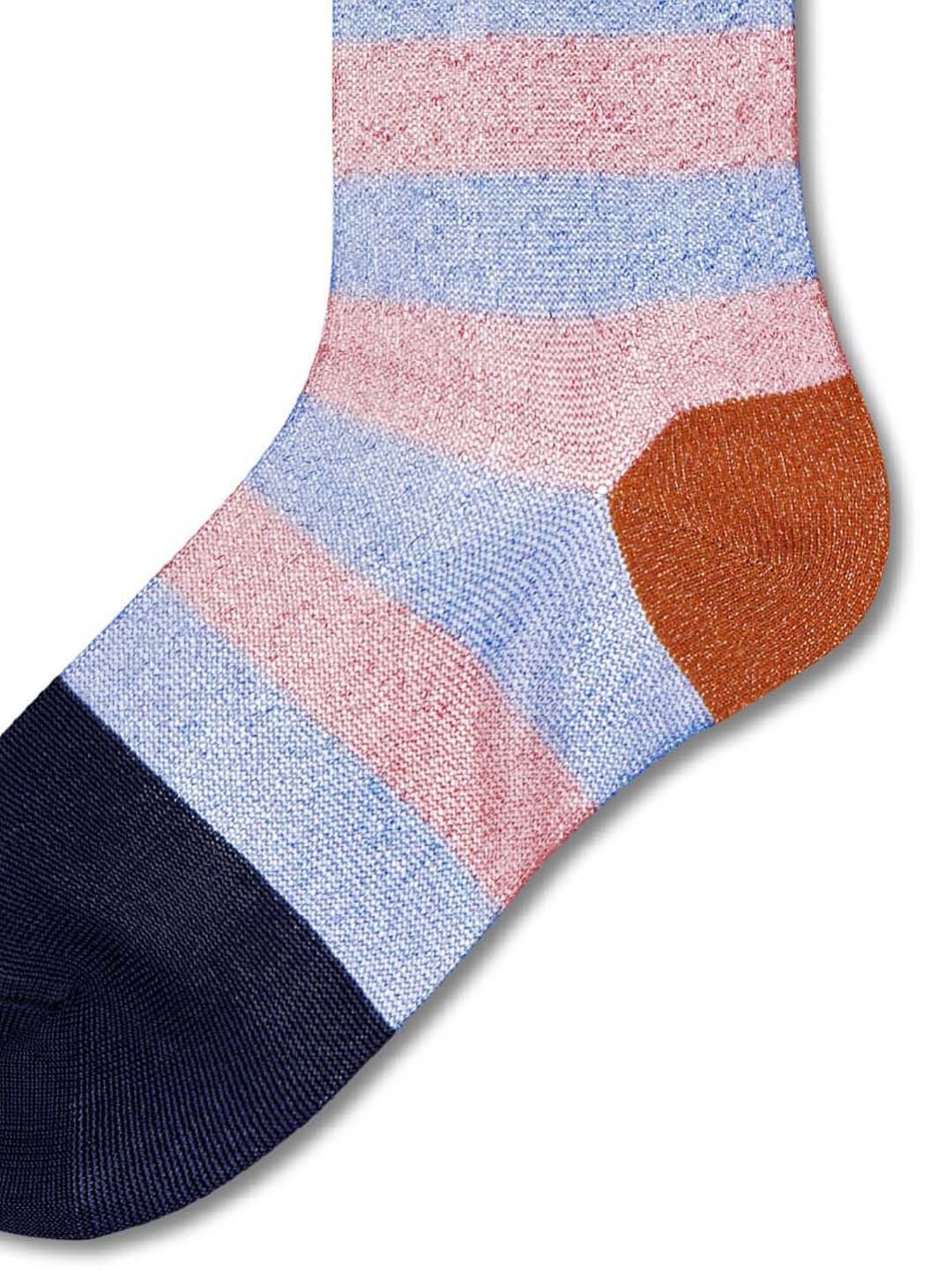 Happy Socks Hysteria Franca Ankle Pink Cotton Striped Socks (39-41)