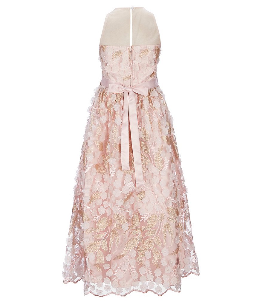 Us Angels Big Girls 6-14 Sleeveless Madison Embroidered Horsehair Communion Dress