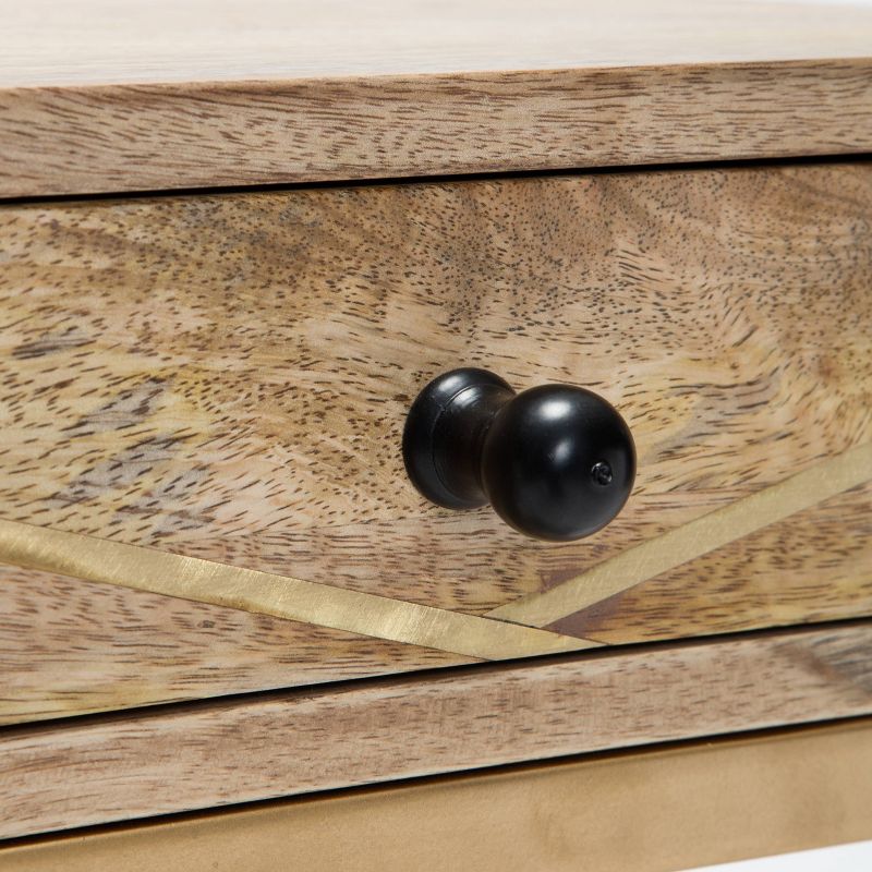 Sidney Modern Living Room Accent Table Beige/Gold - Adore Decor