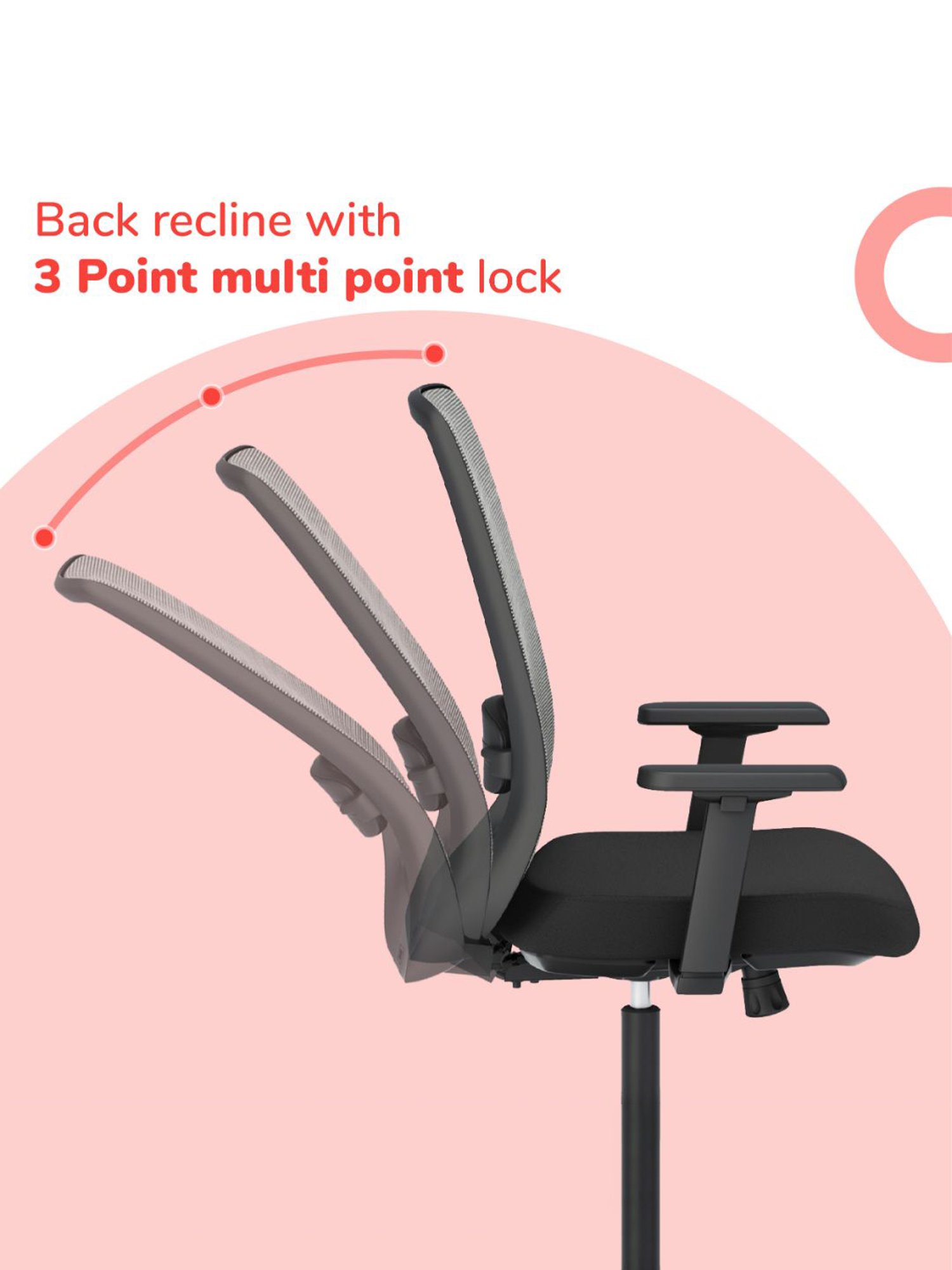 HNI India Fluence Black PU Foam Moveable Armrest Office Desk Chair