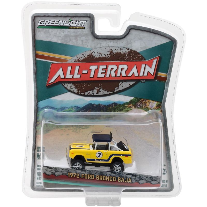 1972 Ford Bronco Baja Yellow "All Terrain" Series 6 1/64 Diecast Model Car by Greenlight