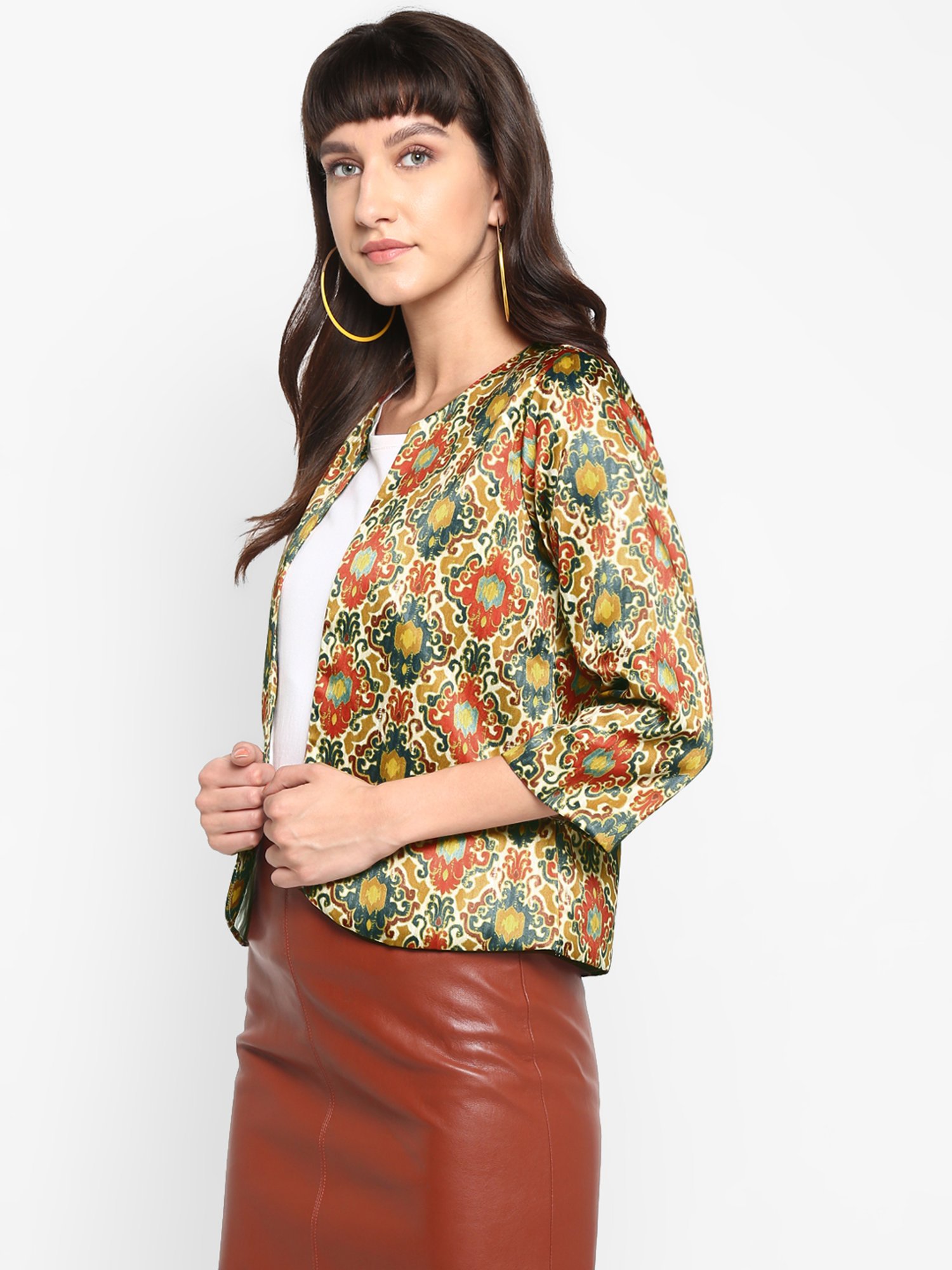 Hangup Multicolored Printed Shrug