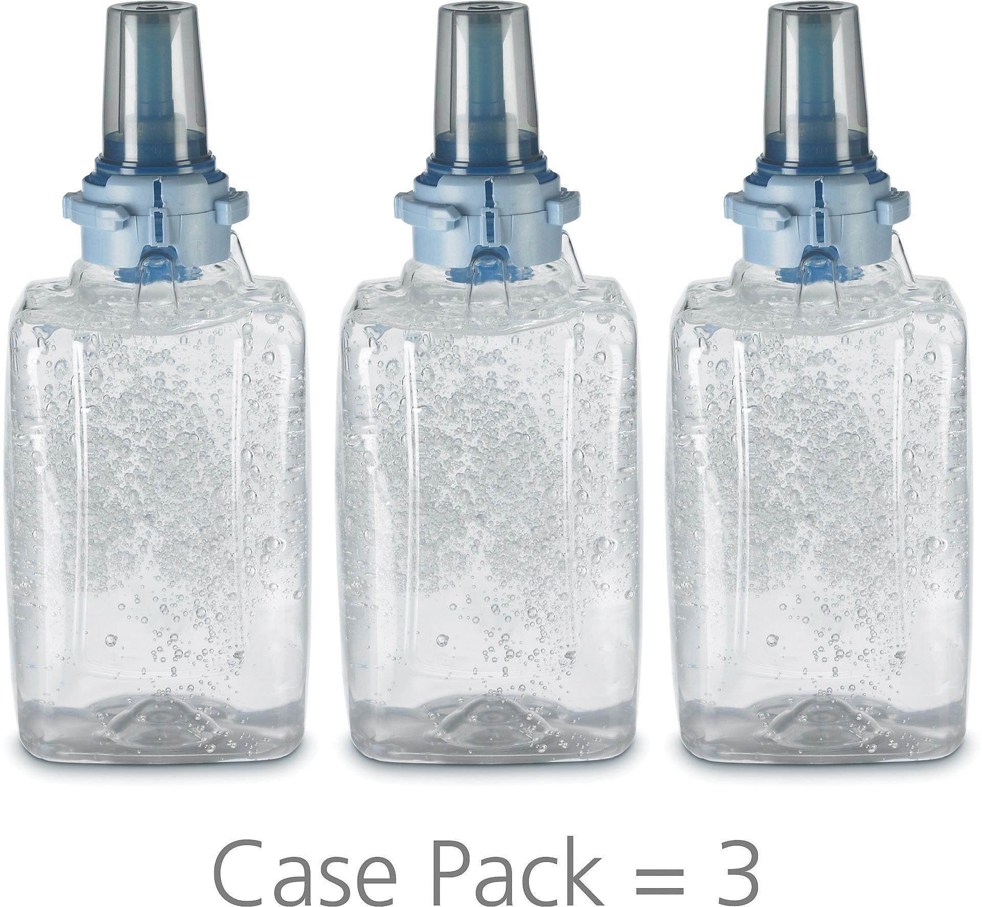 Purell 880303CT Advanced Green Certified Instant Hand Sanitizer Refill, 1200mL, FragranceFree, 3/Carton, 1 Carton