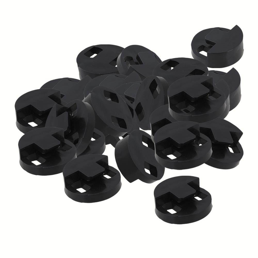BQLZR Black Lightweight Rubber Round Hole Bass Mute for Bass Instrument Set of 50