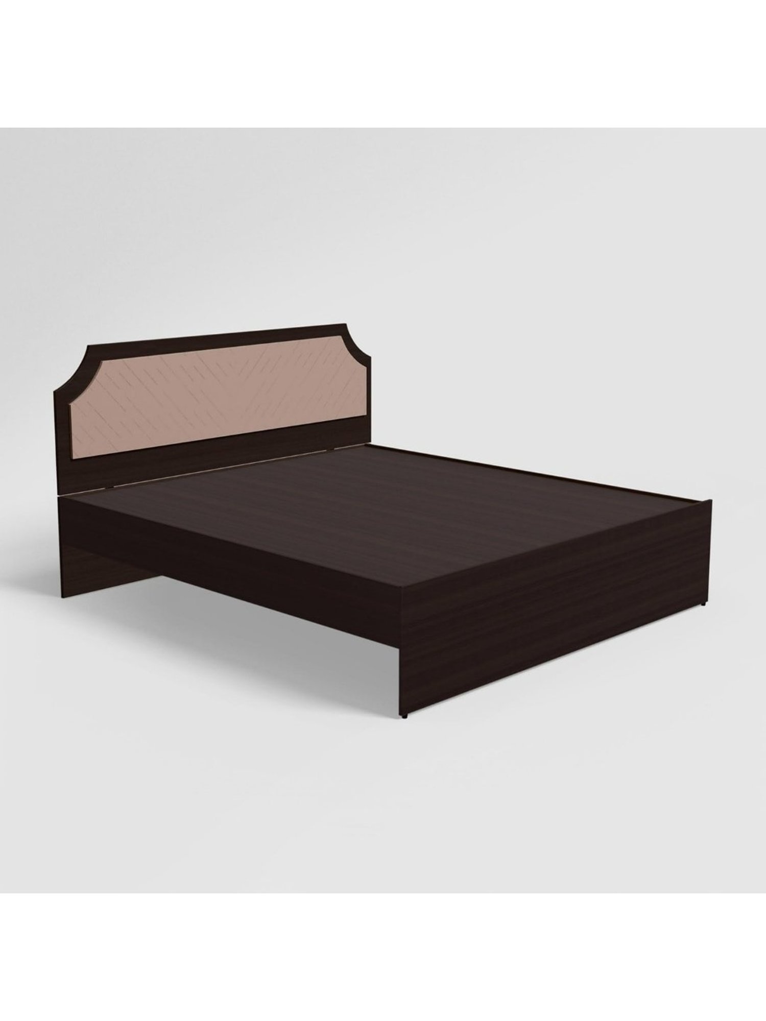 Godrej Interio N'Chant Morf Cream Engineered Wood Queen Bed without Storage