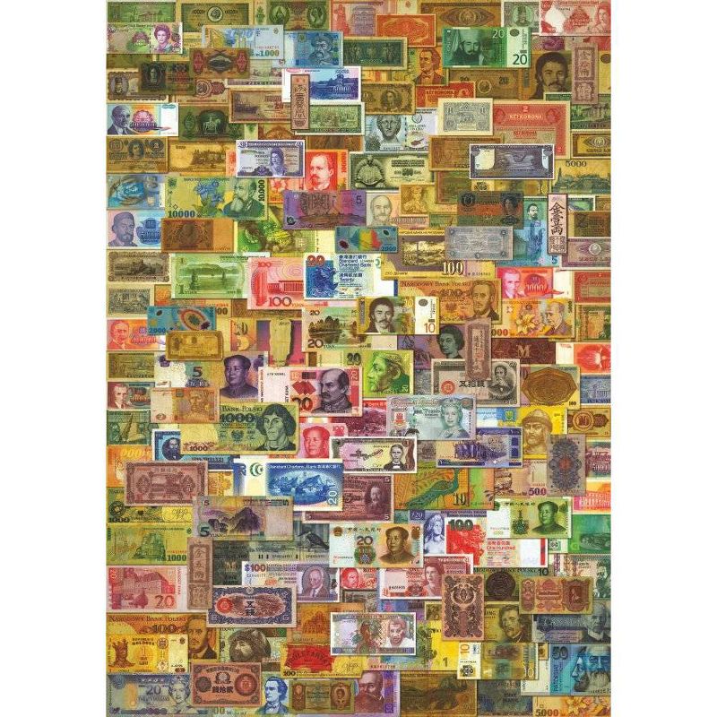 D-Toys Vintage Currency Collage Jigsaw Puzzle - 1000pc