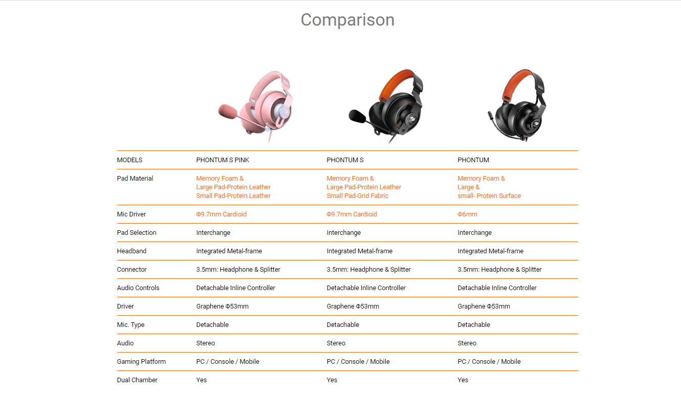 Cougar Phontum S Pink Universal Gaming Headset