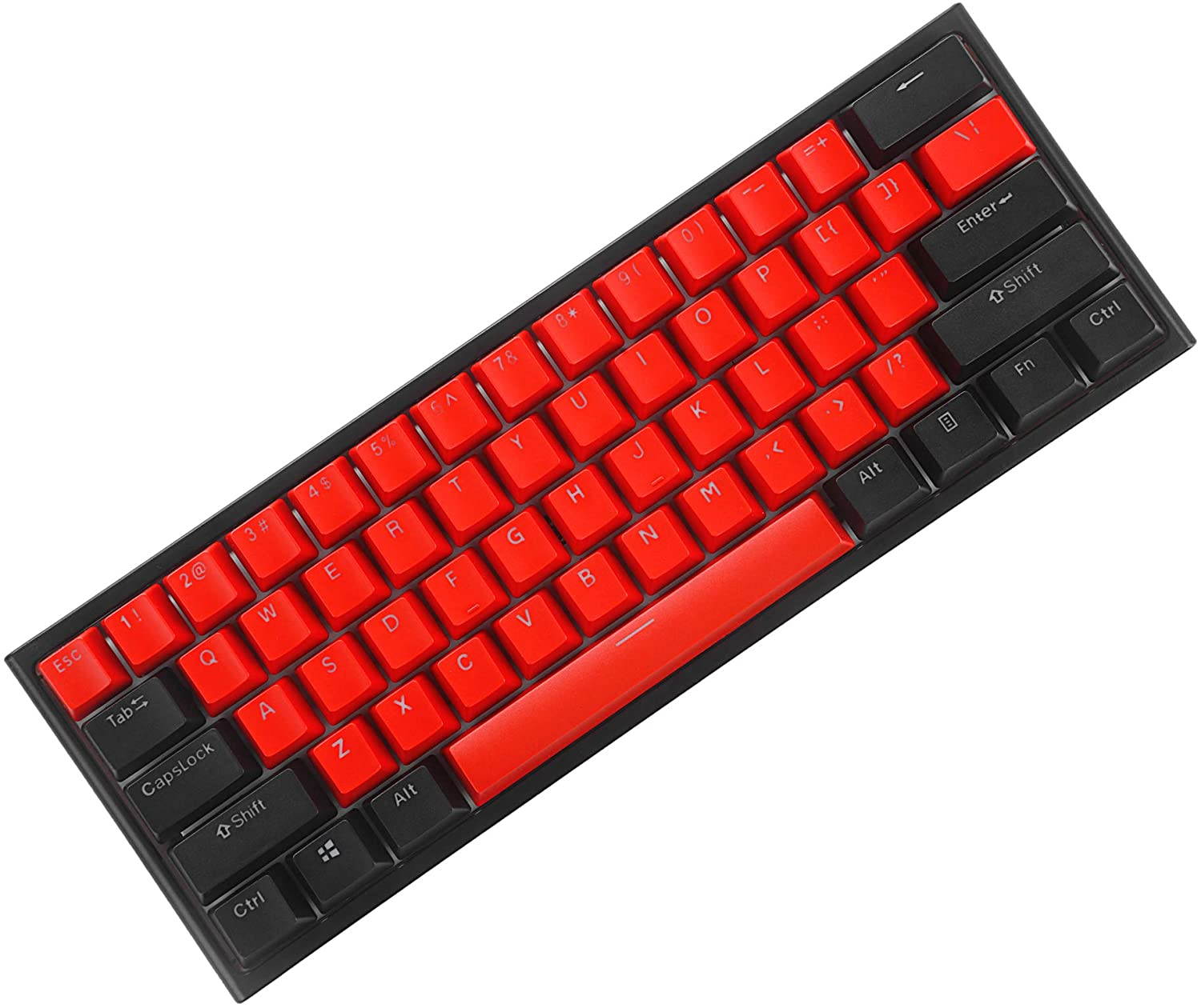 CUUWE 61 PBT Keycaps for 60 Percent Keyboard, Backlit Keycap Set for Mechanical Gaming Keyboard OEM Profile Keycaps with Key Puller for Cherry MX Switches GH60/RK61/GK61/Annie pro 2