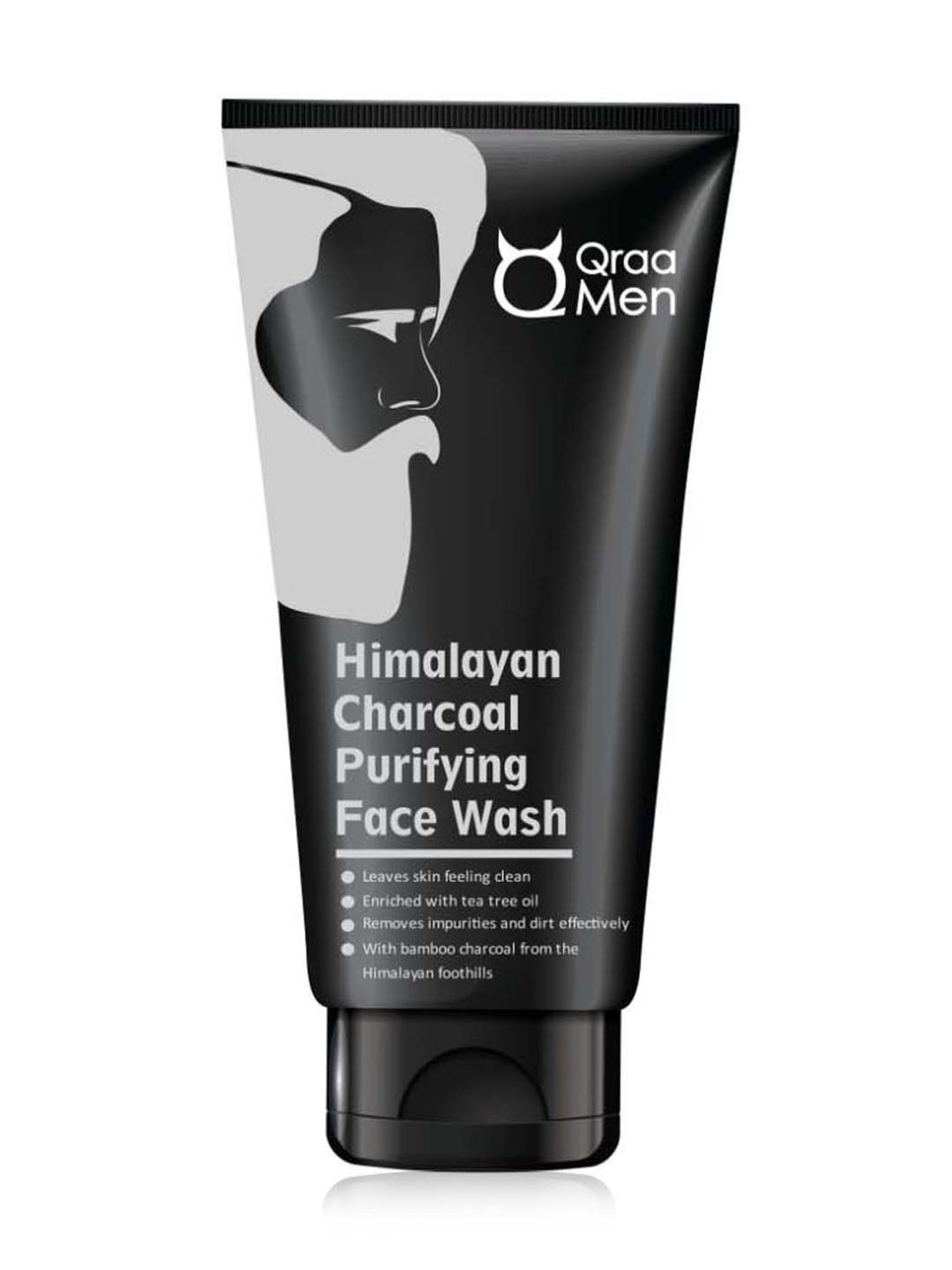 Qraa Men Himalayan Activated Bamboo Charcoal Purifying Face Wash - 100 gm