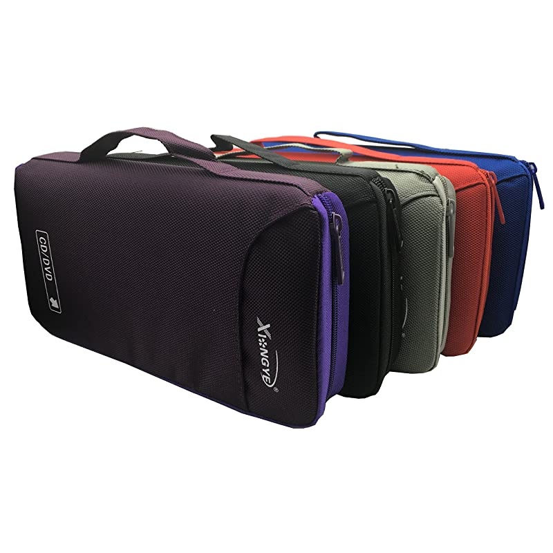 64 Disc CD DVD BluRay Portable Wallet Storage Organizer Holder Case Bag Album Box 64Capacity Blue