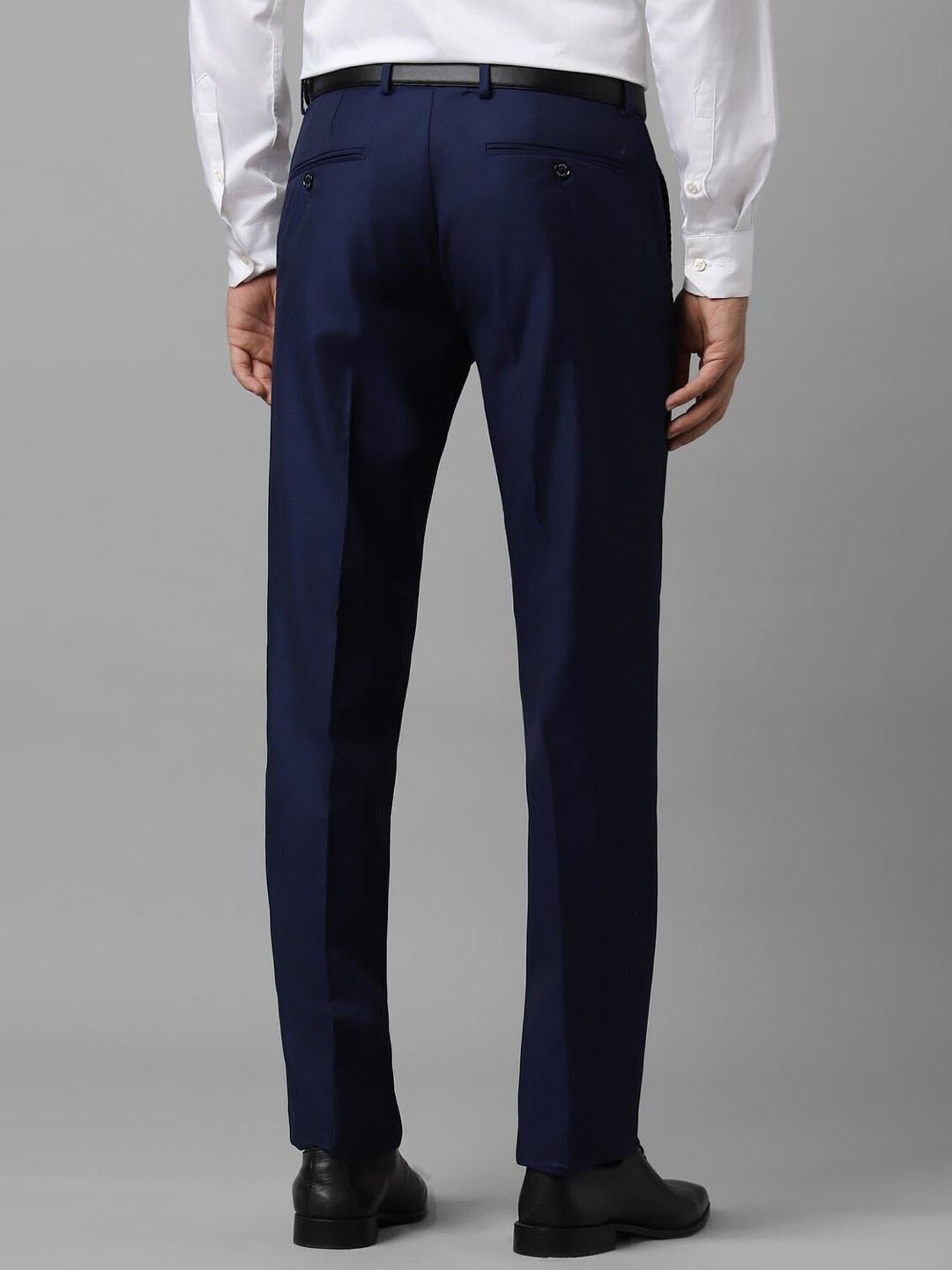Allen Solly Navy Slim Fit Trousers