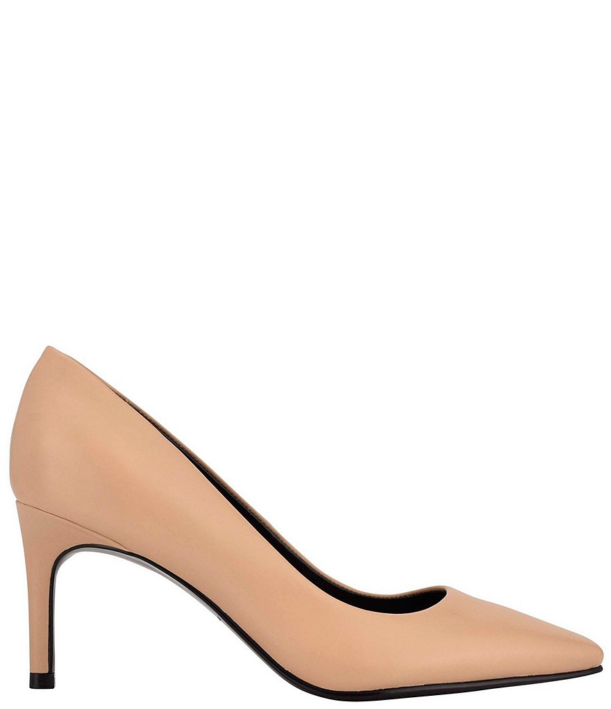 Calvin Klein Callia Leather Square Toe Pumps