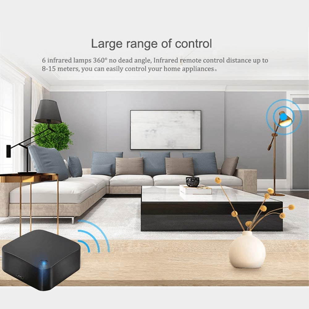 Smart IR-Remote Controller WiFi Universal-Hub - WiFi IR Blaster Controller via Smart Life/Tuya App,Repeater Hub for AC, TV, STB,Compatible with Amazon Echo and Google Home