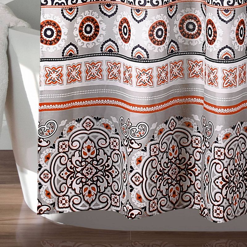 Nesco Stripe Shower Curtain Navy - Lush Décor