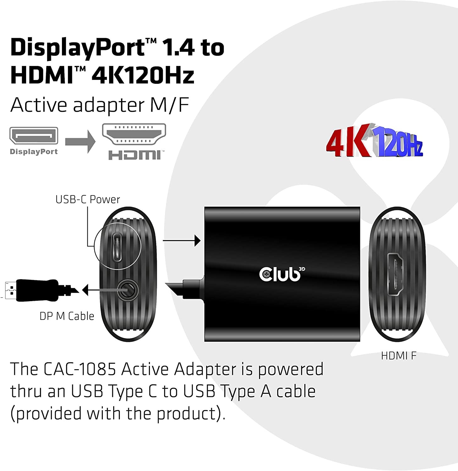 DP1.4 TO HDMI 2.1 4K 120HZ M/F DP 1.4 TO HDMI 4K 120HZ ADAPTER