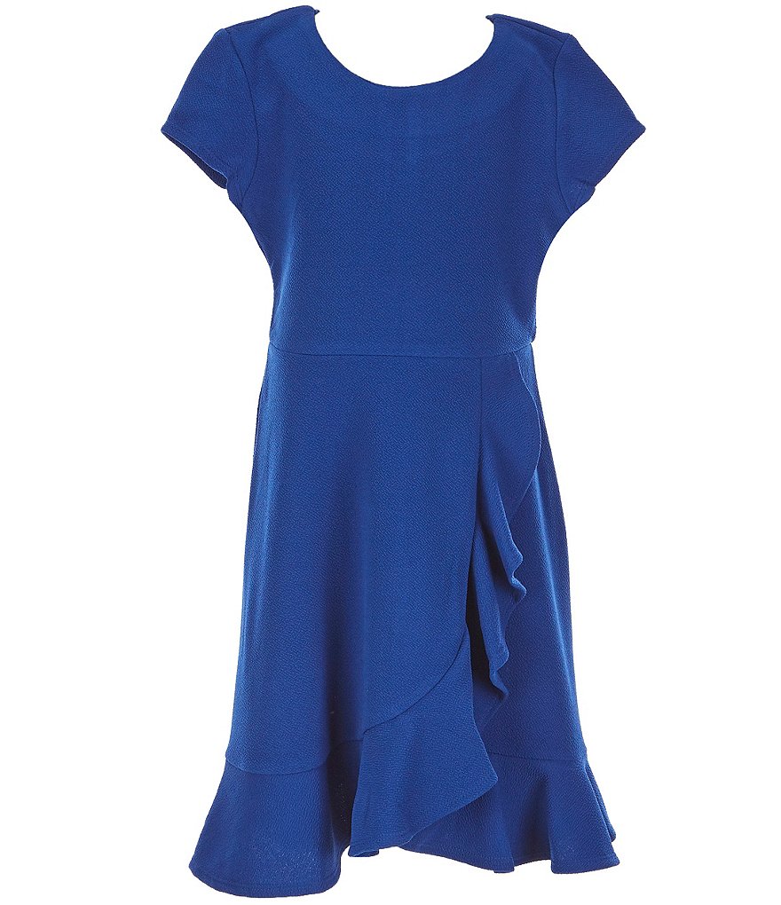 Poppies and Roses Big Girls 7-16 Ruffled Double-Hem Fit-And-Flare Dress