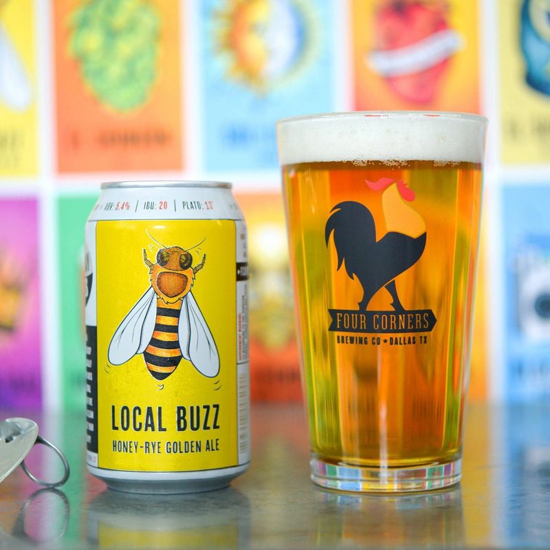 Four Corners Local Buzz Honey-Rye Golden Ale Beer - 6pk/12 fl oz Cans