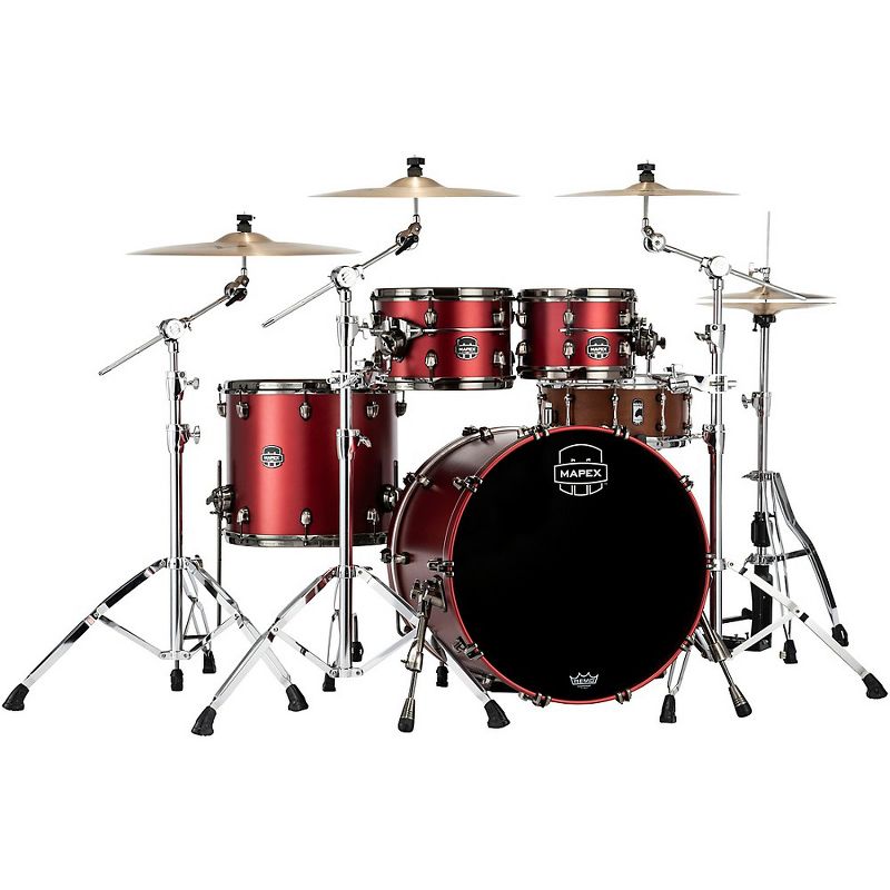 Mapex Saturn Evolution Classic Birch 4-Piece Shell Pack with 22 in. Bass Drum Tuscan Red
