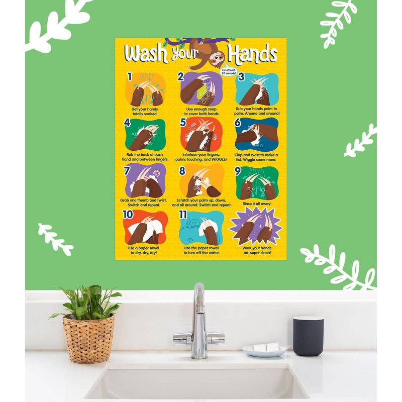One World Handwashing Chart - Carson Dellosa