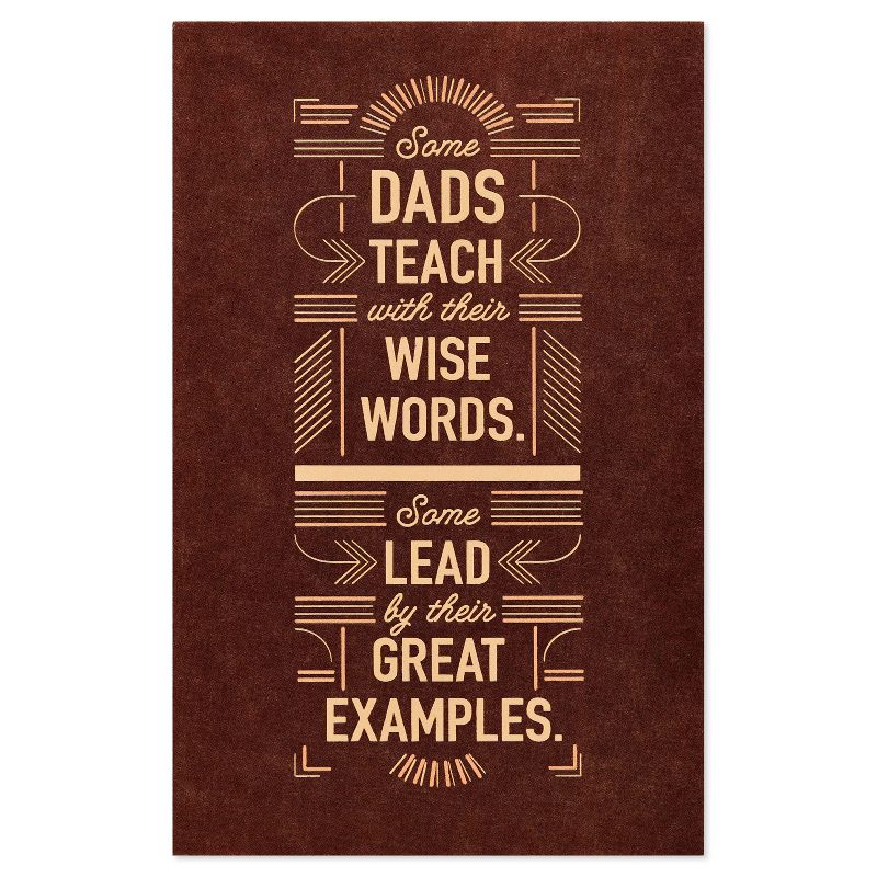 Father's Day Greeting Card Lettering 'Some Dads Teach'