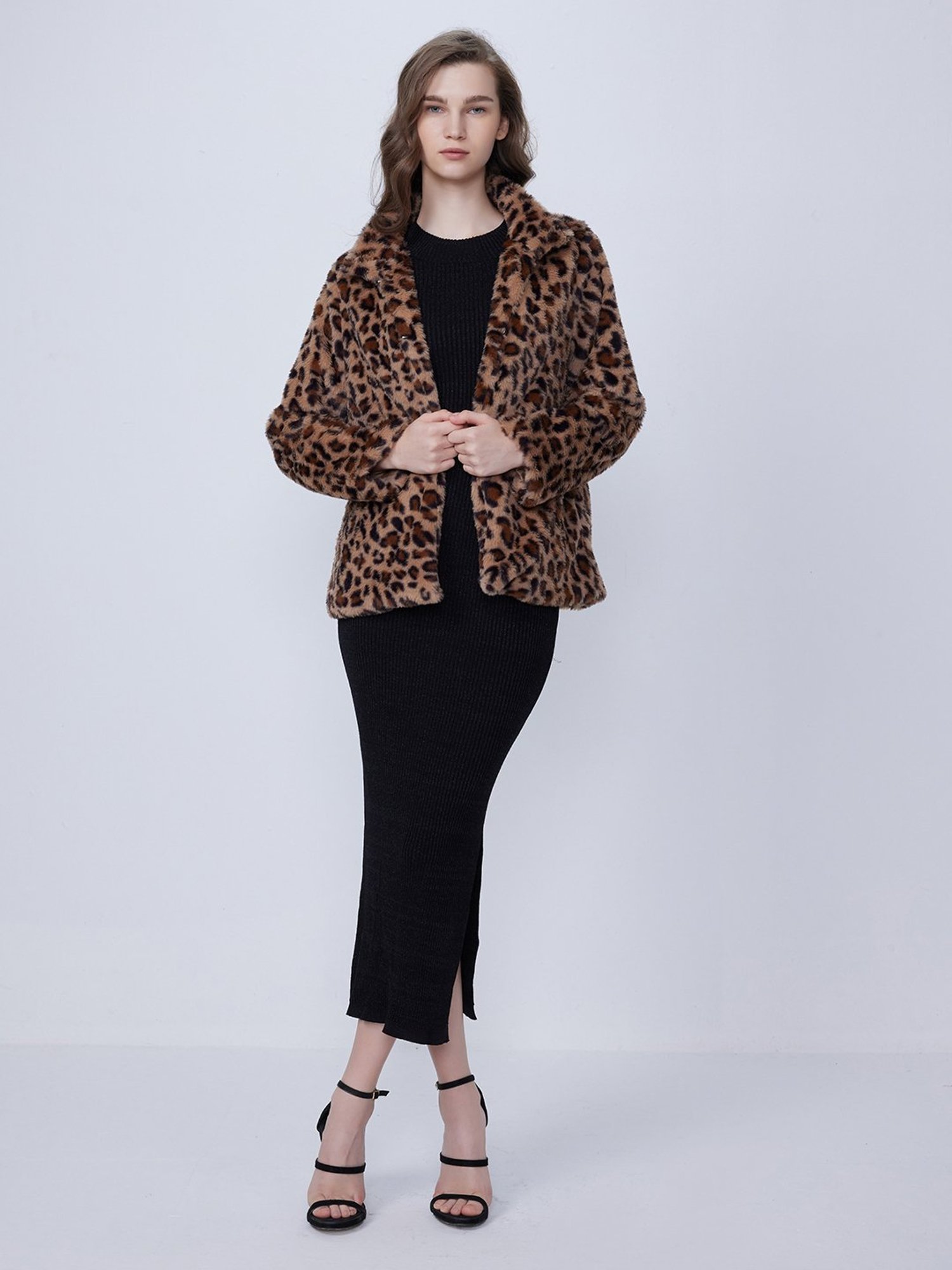 Cover Story Brown Animal Print Coat