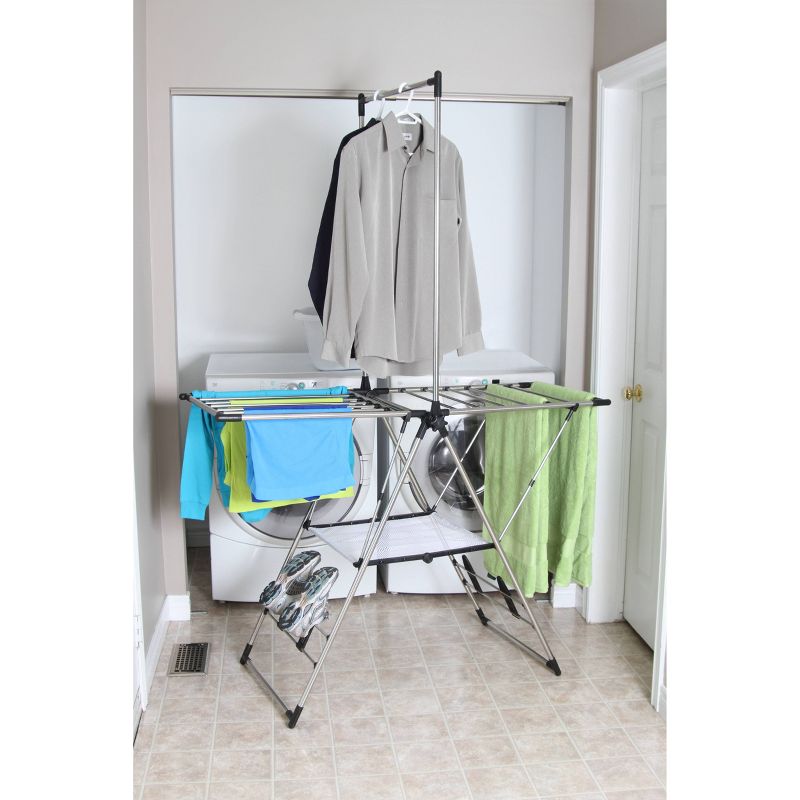 Sunbeam Bamboo and Stainless Steel  Foldable Drying Rack