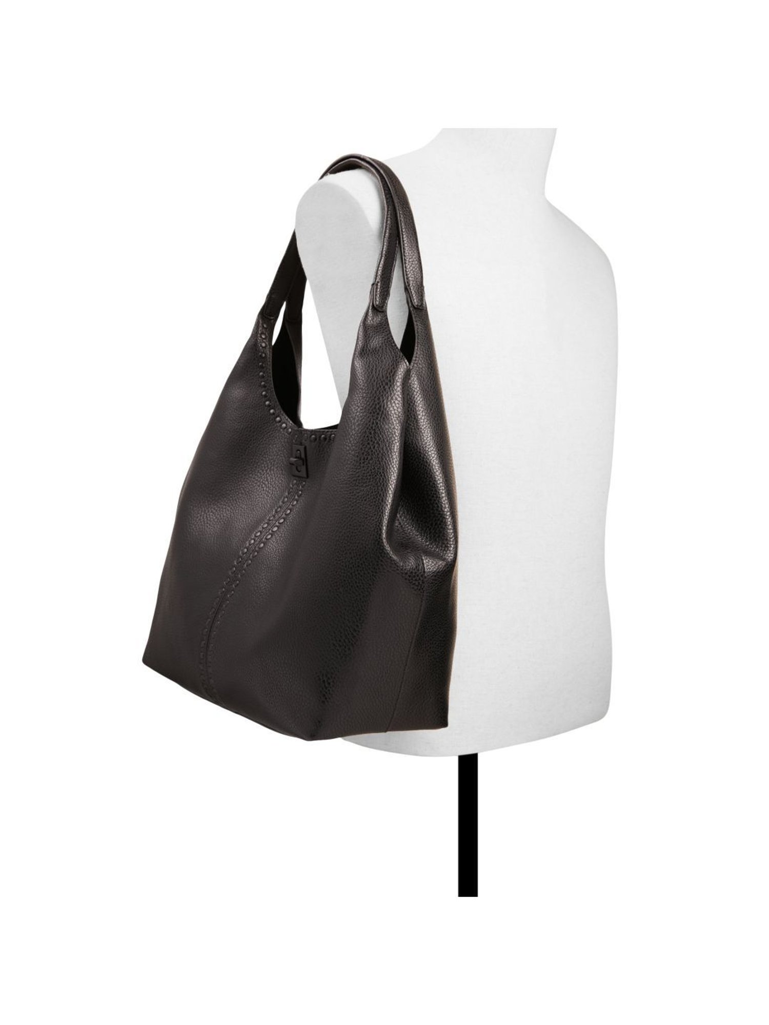 Call It Spring Black Solid Shoulder Handbag