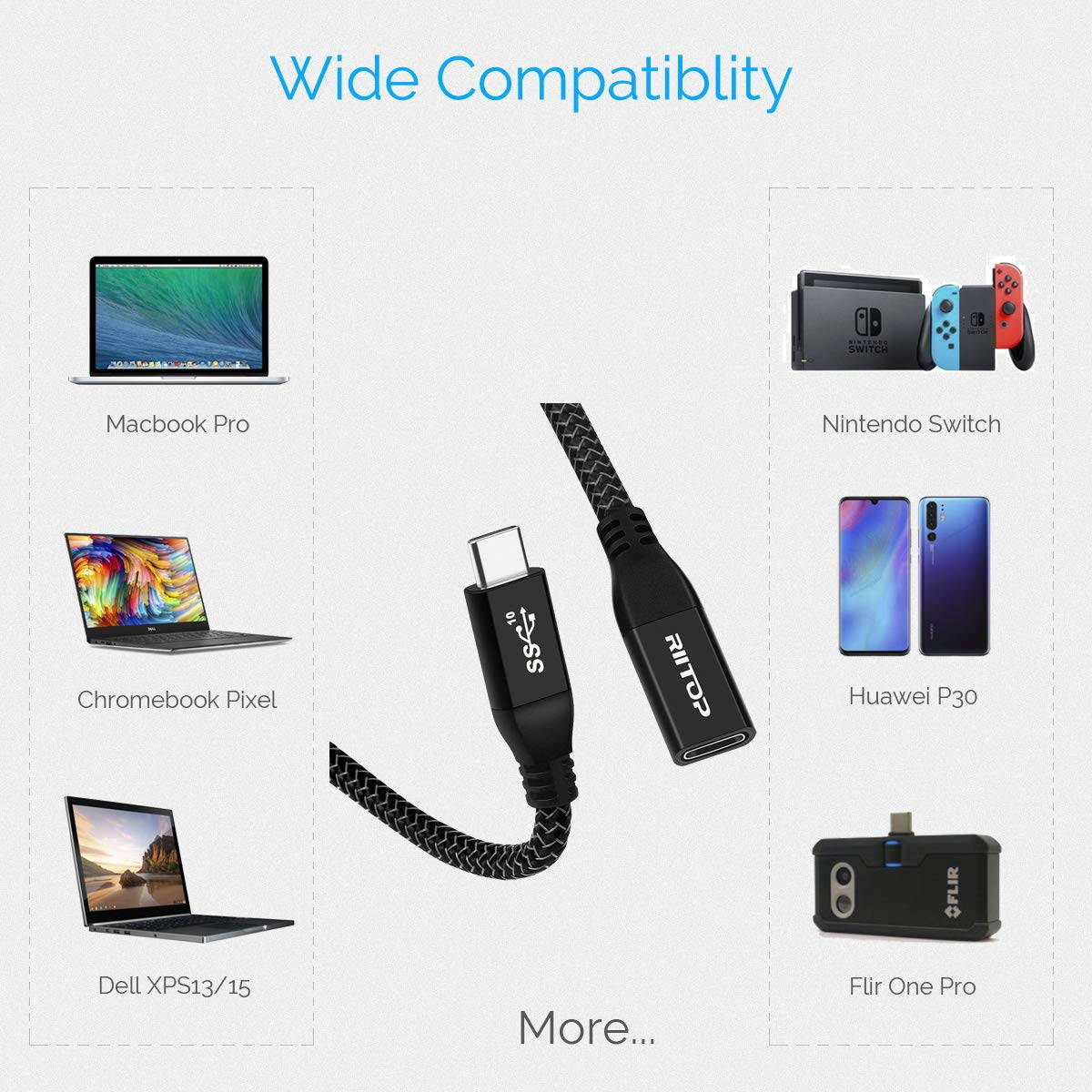 Micro Connectors 8-Inch USB 3.1 Type C to USB 3.0 Type A Female Adapter (E07-174-OTG)