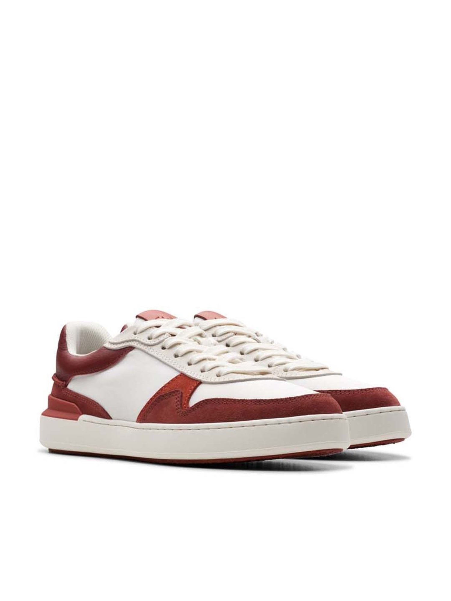 Clarks Men's CourtLite Race Rust Casual Sneakers