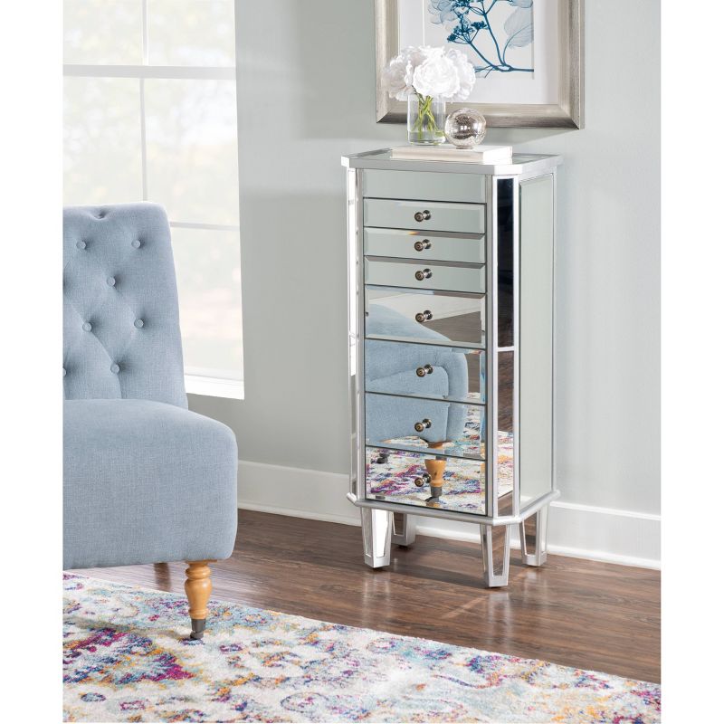 Lola Cheval Mirror/Jewelry Wardrobe Black - Powell Company