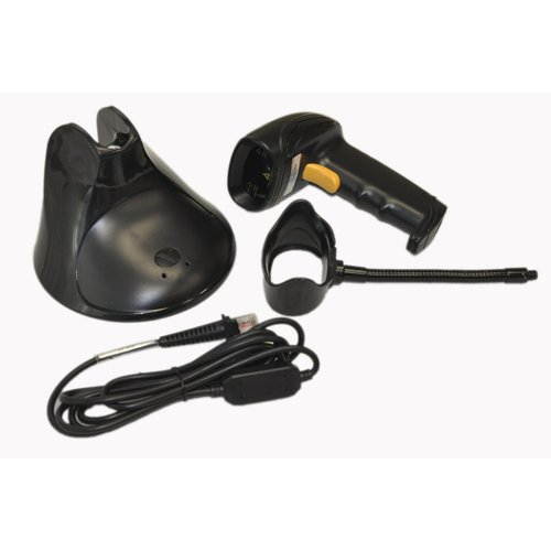 USB Automatic Laser Barcode Scanner (white) with Hands Free Adjustable Stand&hellip;