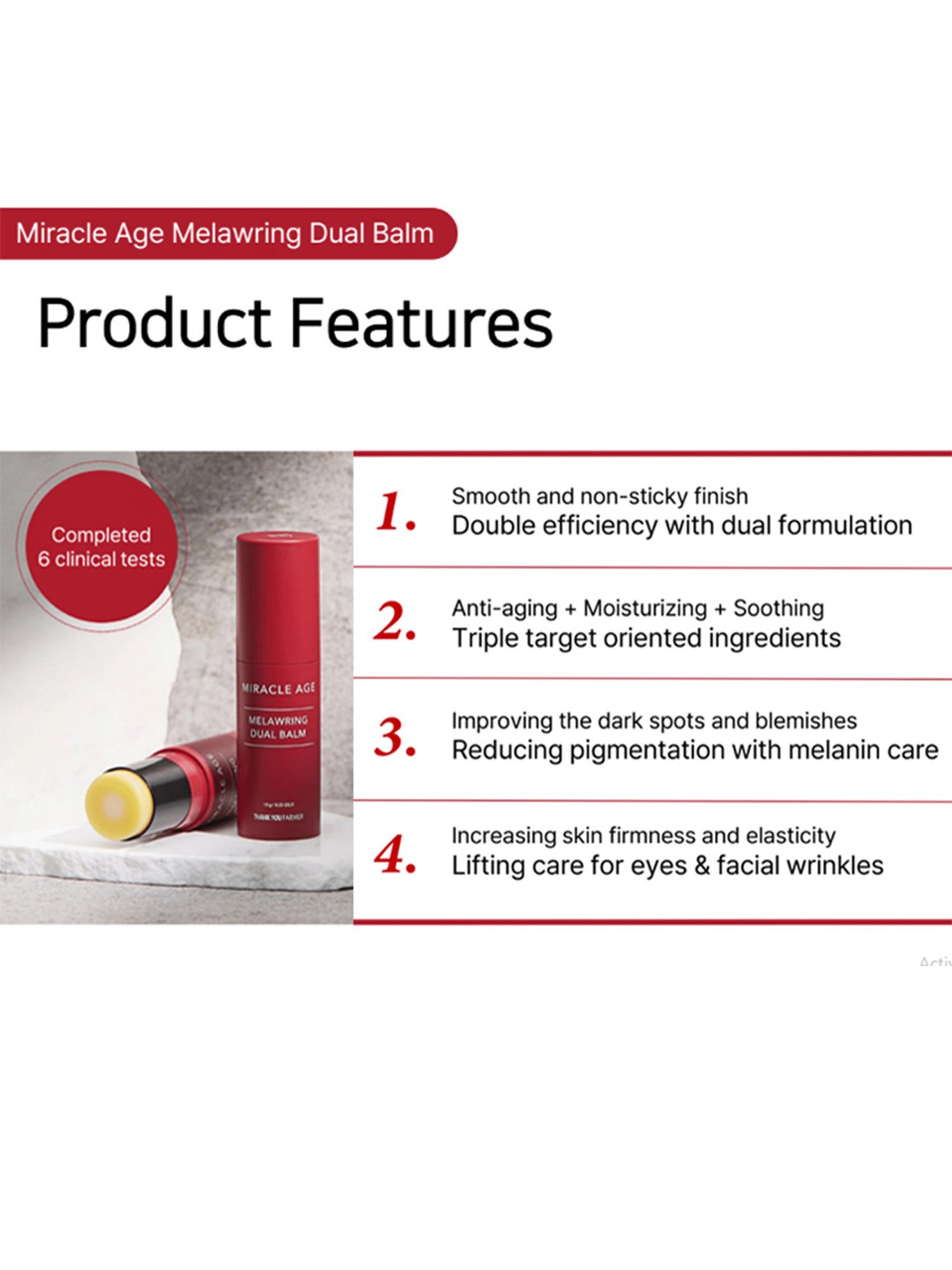 Thank You Farmer Miracle Age Melawring Dual Balm - 10 gm