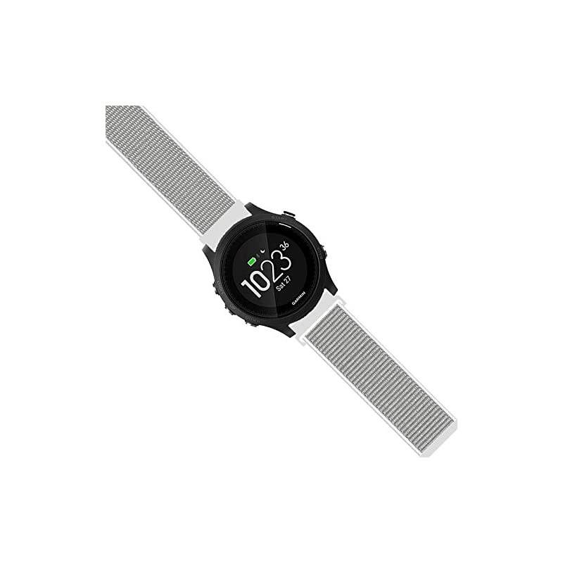 Nylon Strap Compatible with Garmin Forerunner 935945 Music Replacement Band Seashell Small