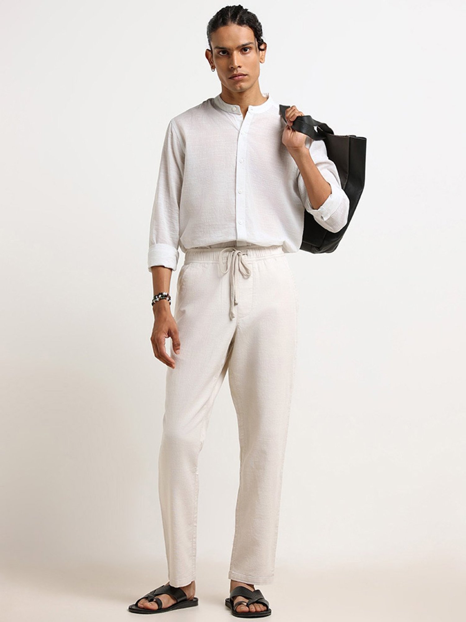ETA by Westside Off-White Resort-Fit Chinos