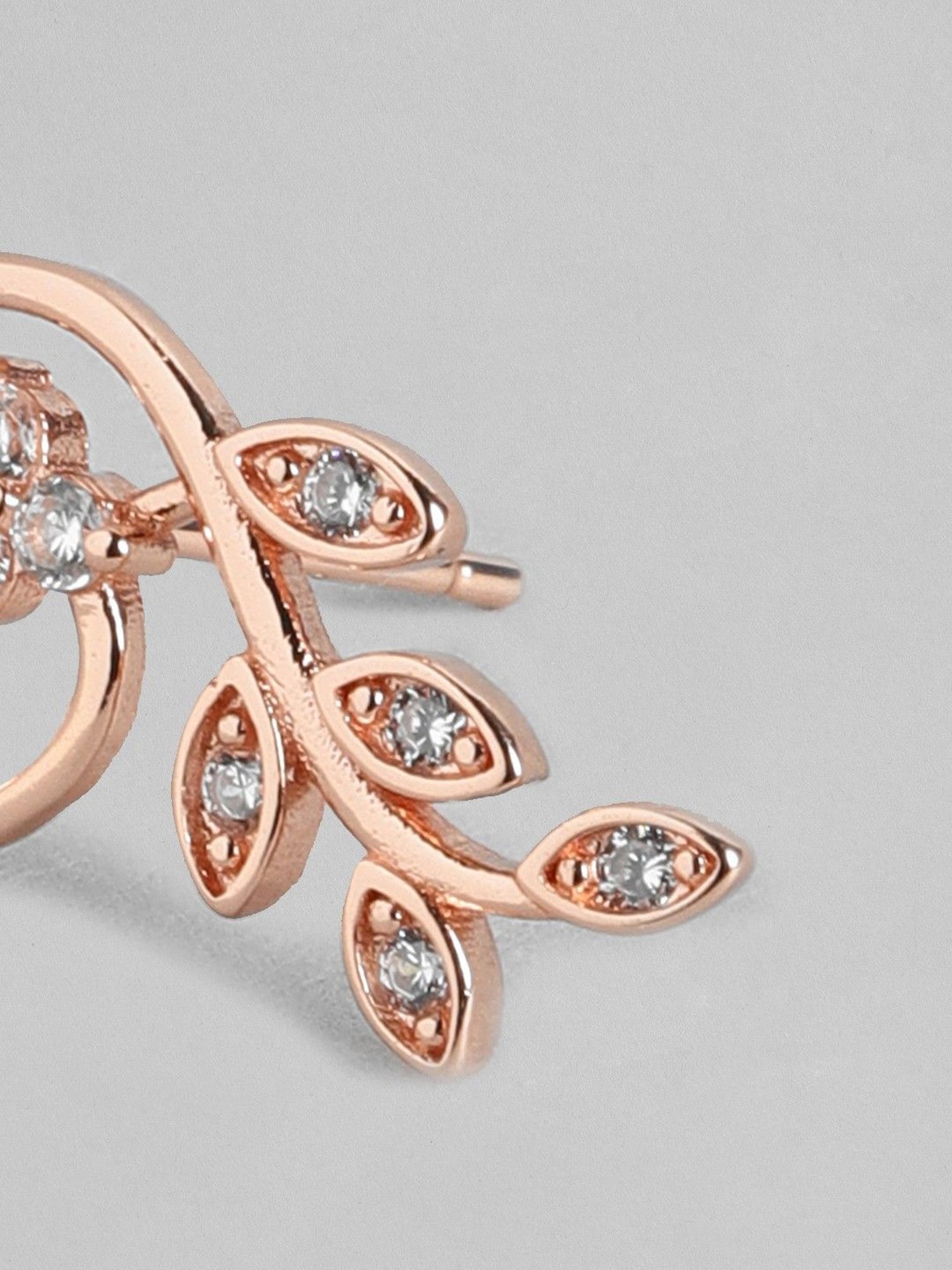 Zavya 92.5 Sterling Silver Leaf Shaped Earrings for Women