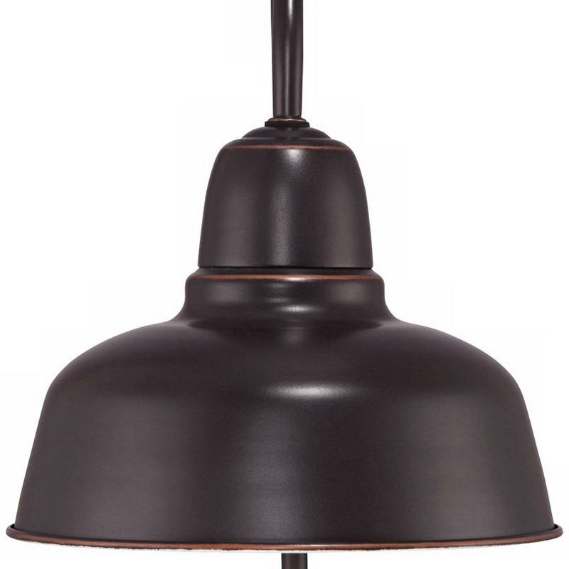 John Timberland Industrial Outdoor Post Light Fixture Urban Barn Farmhouse Oil Rubbed Bronze 15 3/4" for Exterior Garden Yard Patio Pathway