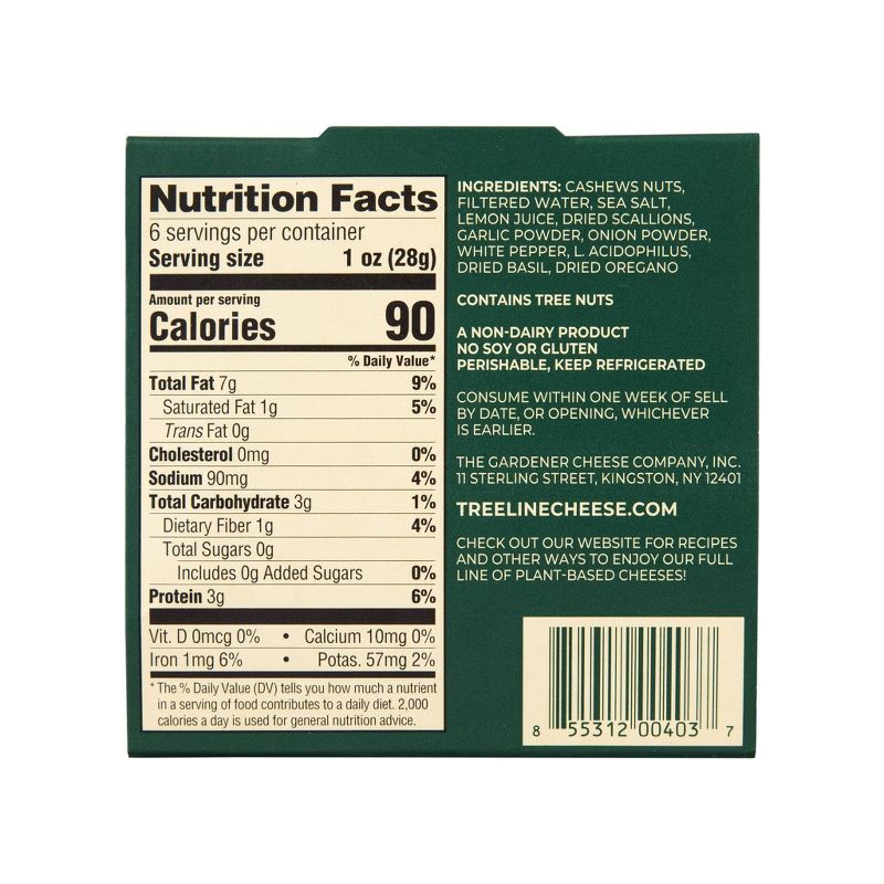 Treeline Herb-Garlic Vegan Nut Cheese - 6oz