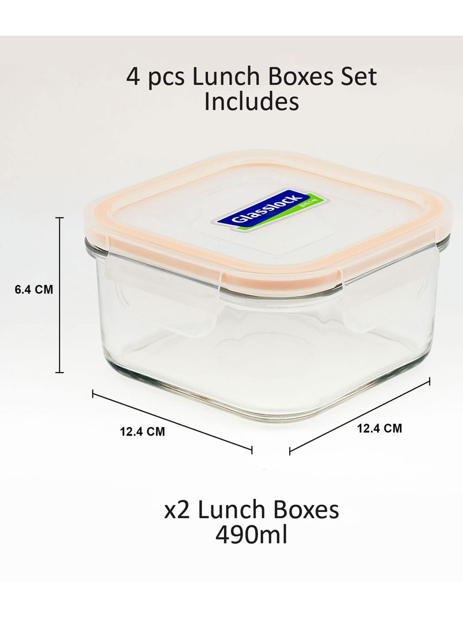 Glasslock Transparent Glass 490 ml Jars and Container