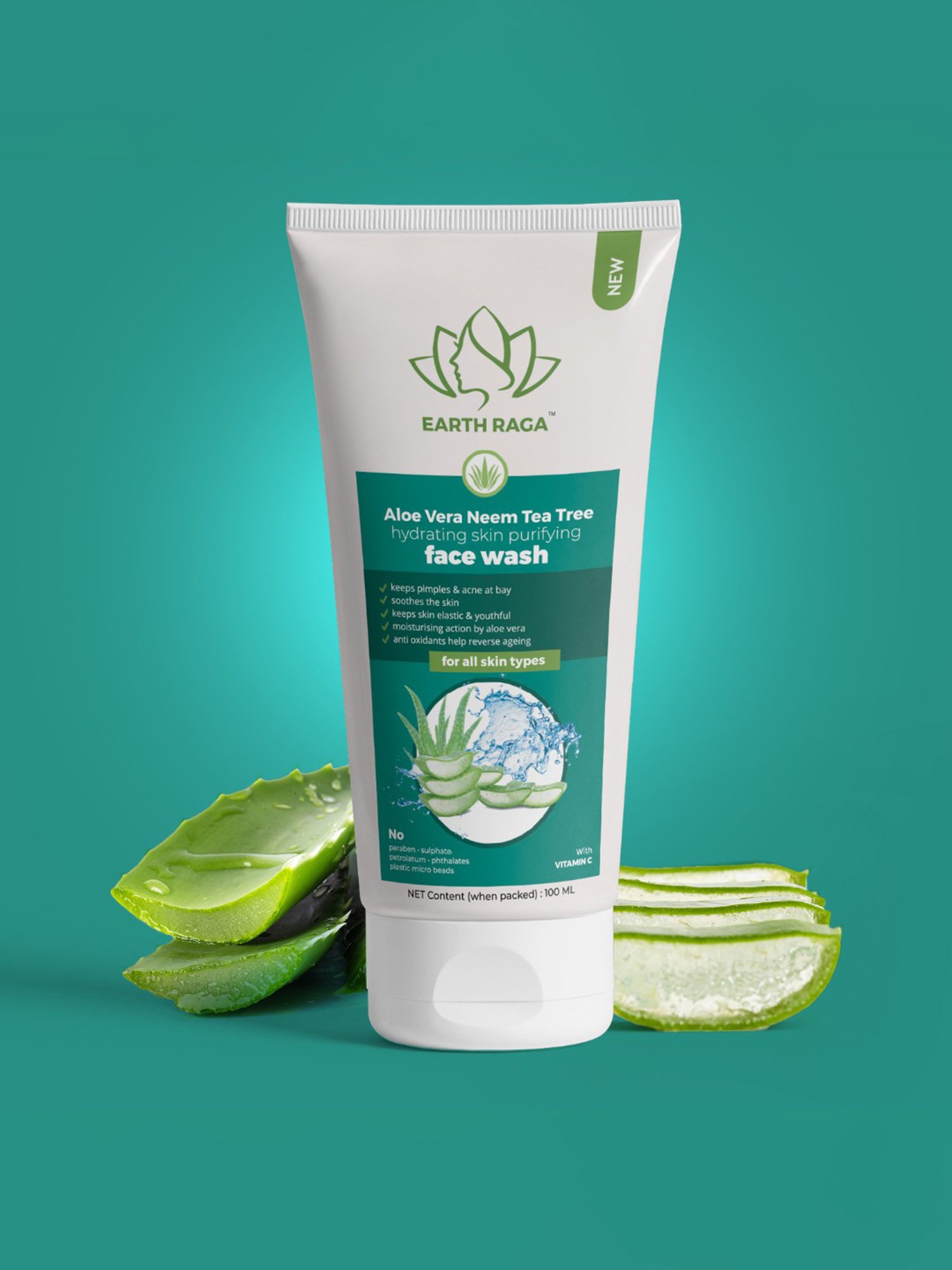 Earthraga Hydrating Skin Purifying Face Wash - 100 ml