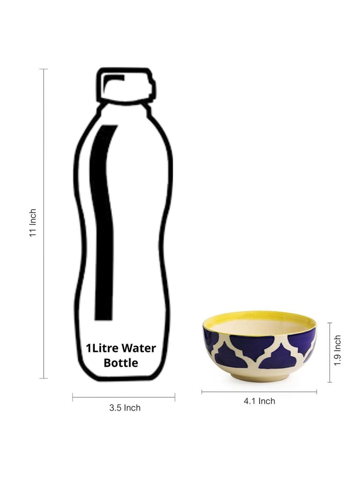 ExclusiveLane 'Four Mediterranean Bowls' Handpainted Serving Bowls In Ceramic (Set Of 4)